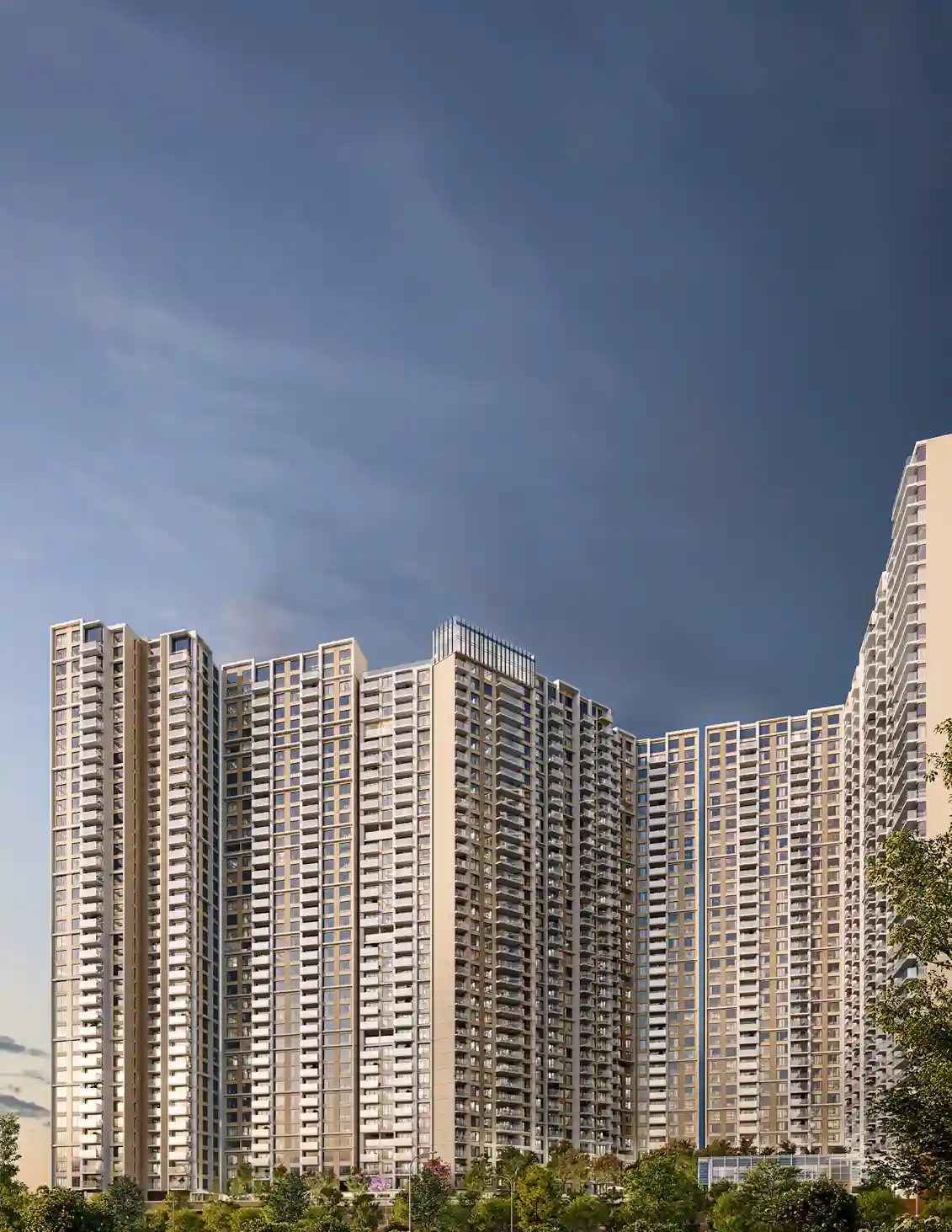 The Westpark Luxury Residences in Andheri West, Mumbai, showcasing landscaped Eco Deck spaces, contemporary architecture and a thoughtfully planned residential environment.