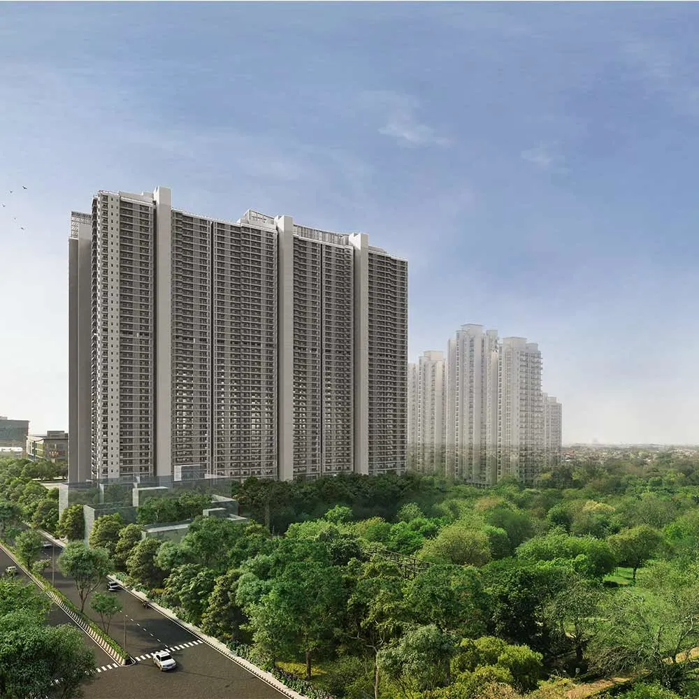 DLF residences offering a luxury lifestyle with modern comforts, high-end features, and spacious interiors.