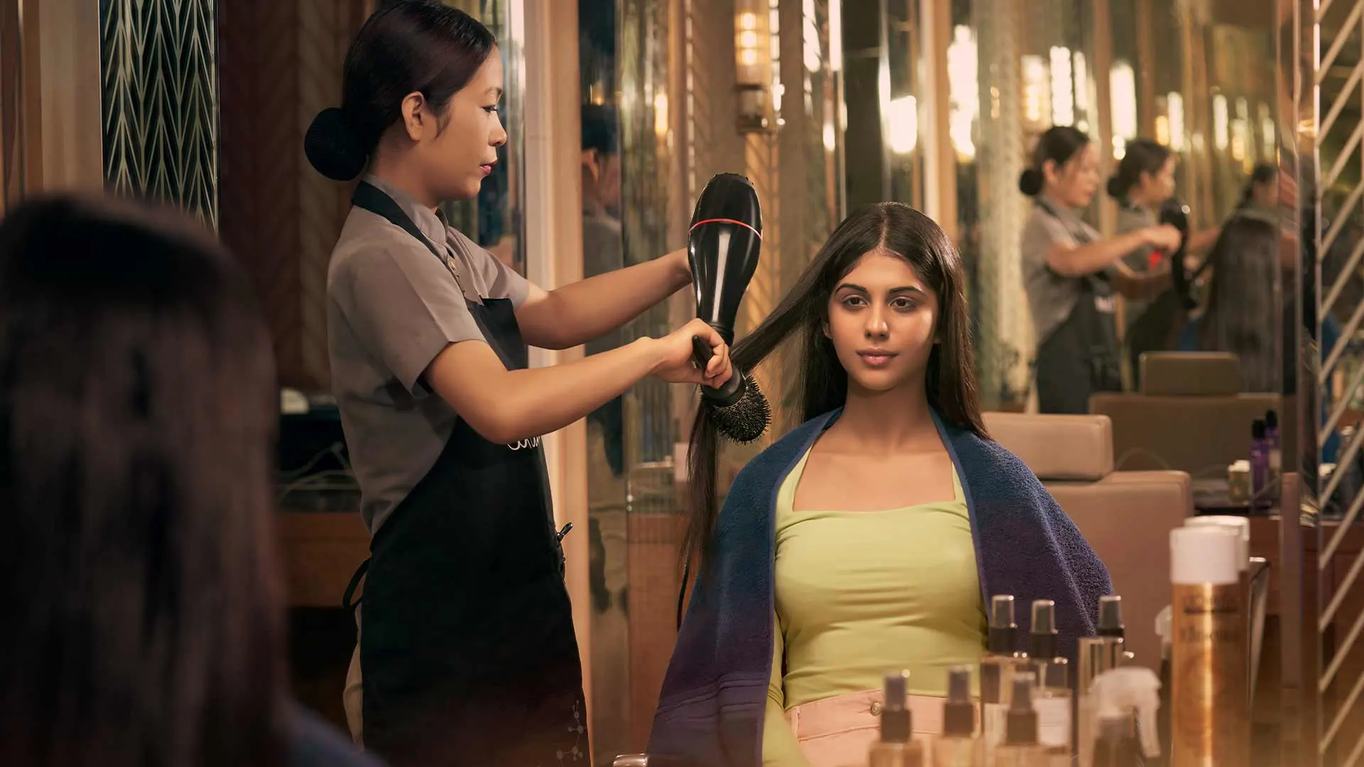 Premium apartments with an in-house salon offering top beauty and grooming services for residents.