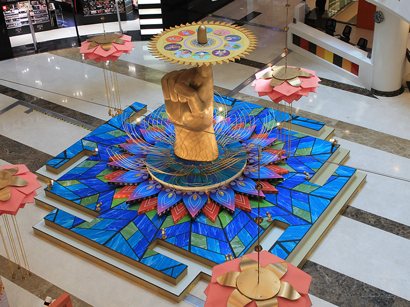 Sudarshan-Chakrainstallation-at-DLF Mall of India October-2019