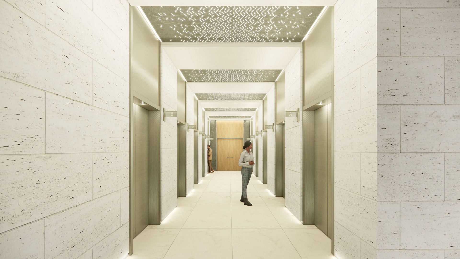 DLF Downtown Chennai Is Equipped With Modern Elevator Lift Lobby Best Office Space In Taramani

