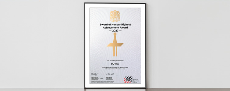 DLF Downtown Chennai Has Are Awarded The Highest Safety Award – The Sword Of Honour Award By The British Safety Council
