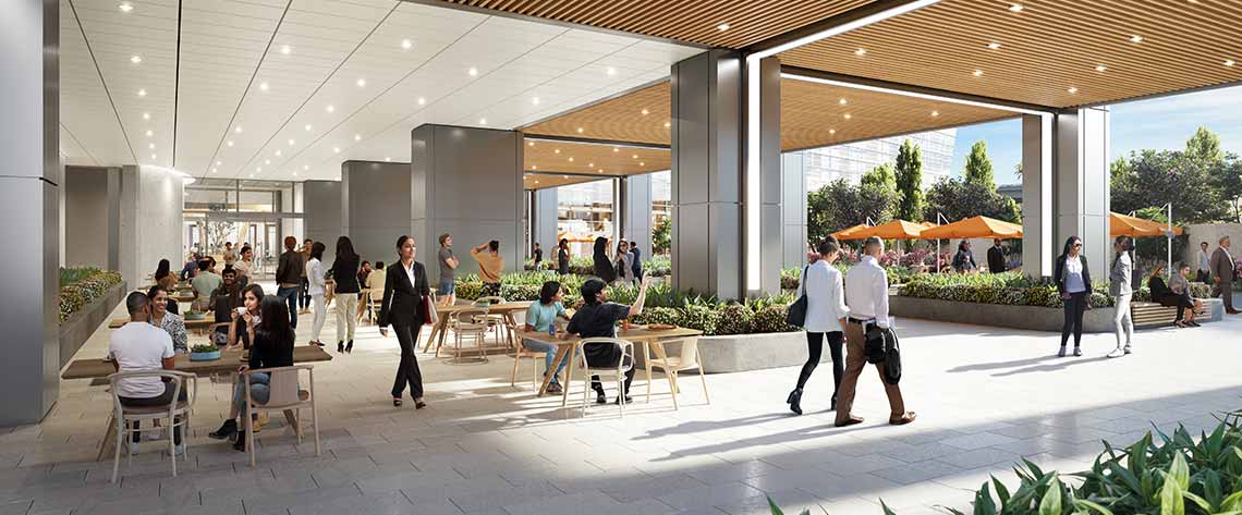 concourse seating at atrium place