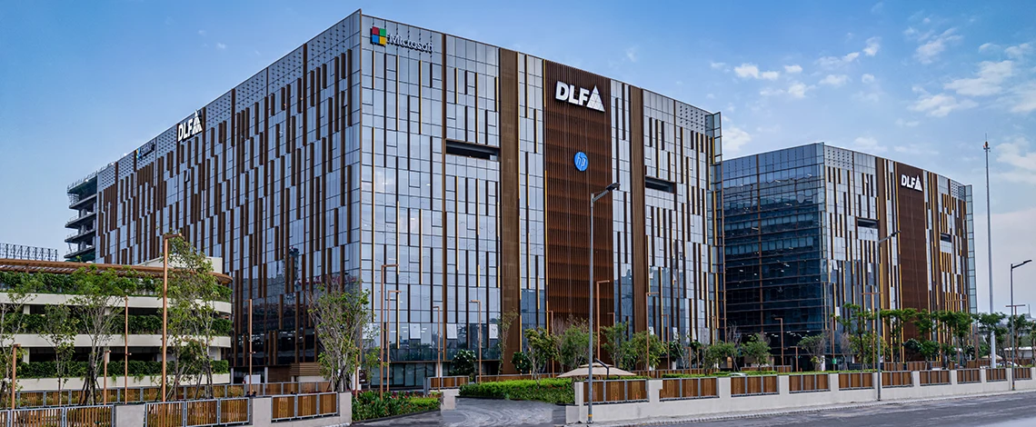 Checkout the Lobby of DLF Downtown Gurgaon a Premium Office Spaces for Lease in Gurgaon