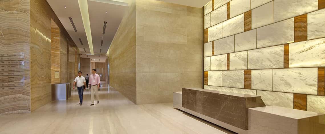 Modern Interior Corridor of Commercial Property at DLF Horizon Center  - Gurugram
