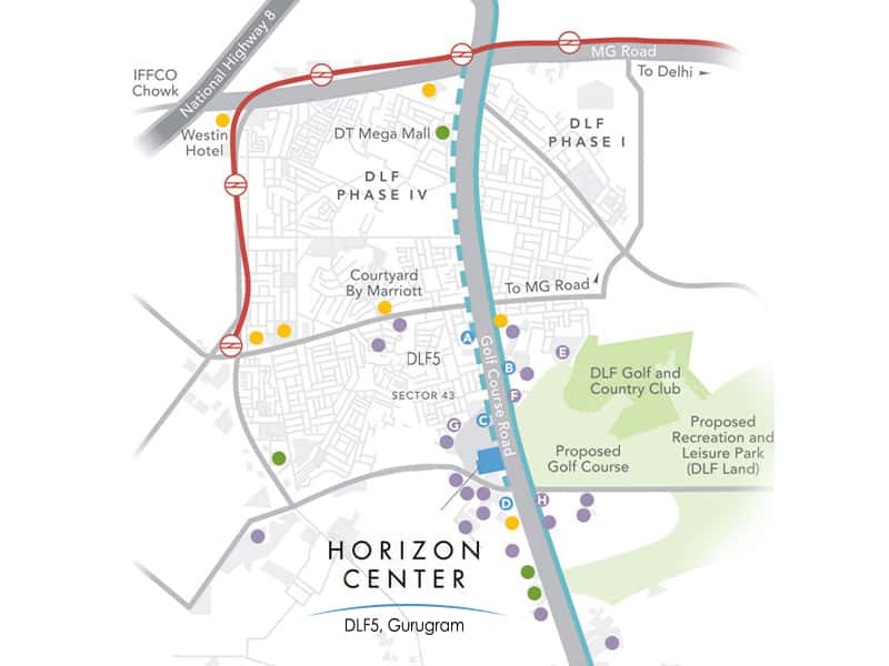 location map of horizon center