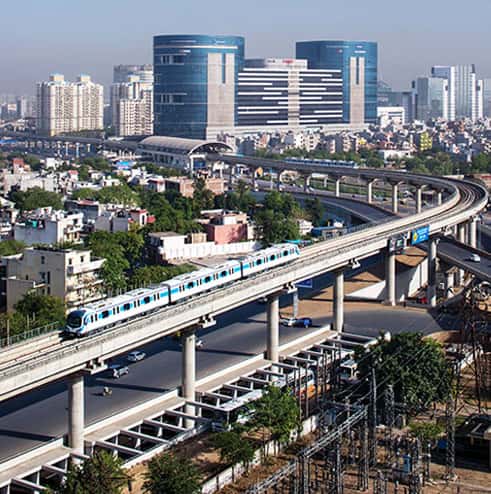 DLF Cybercity Gurgaon Gallery - Rapid metro- Aerial View