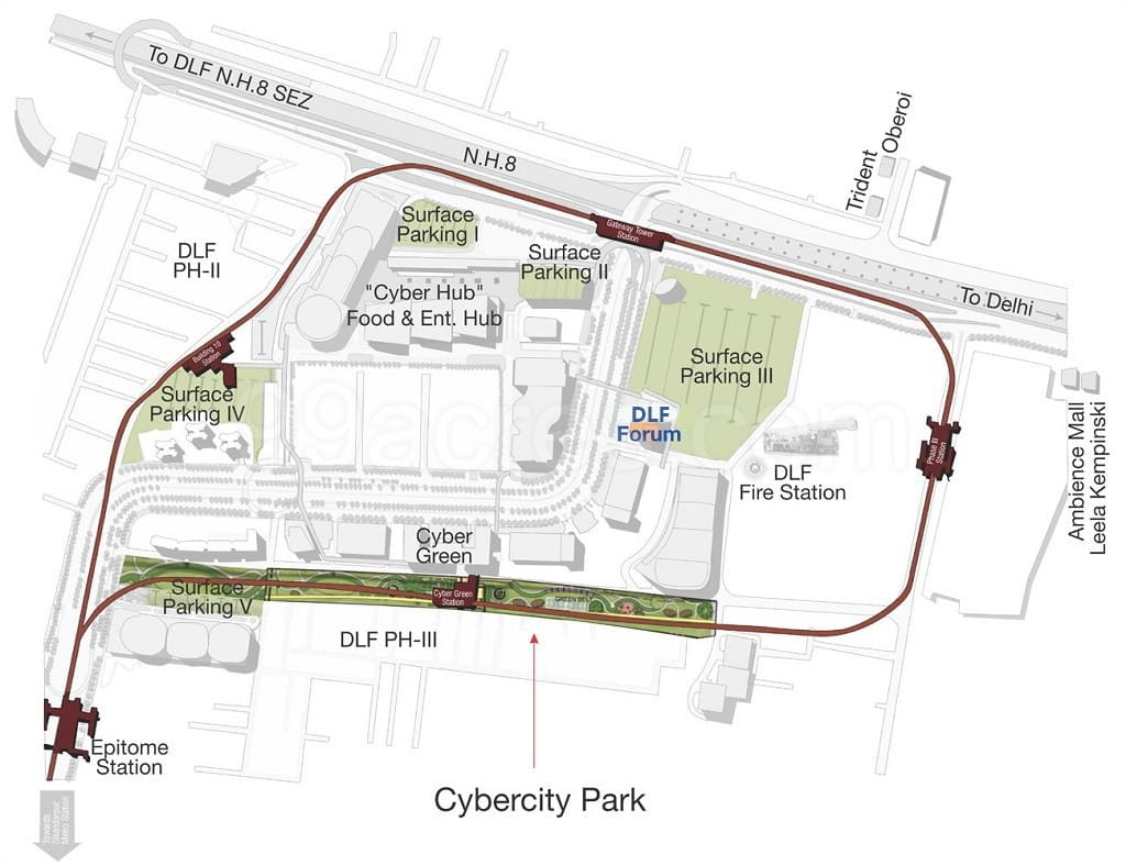 DLF Cybecity Gurgaon Location Map - Epitome 