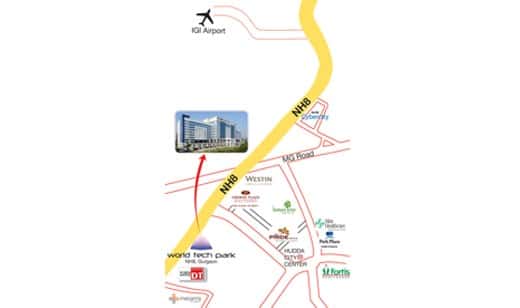 Location-Map-World-Tech-Park-Offices-In-Gurugram
