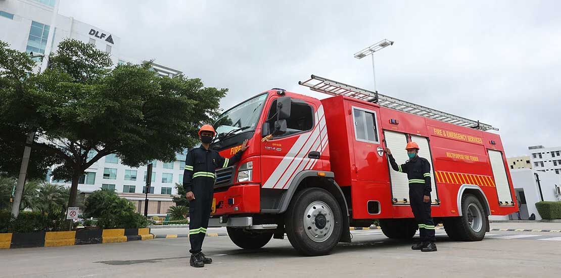 Fire & Emergency Services Available At DLF Cybercity Hyderabad A Commercial Office Space For Lease 
